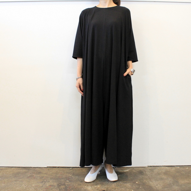 【30% off sale】(グラフペーパー)【20 AW】Rib Flare Jumpsuit_GL203-60120B【K】(1)