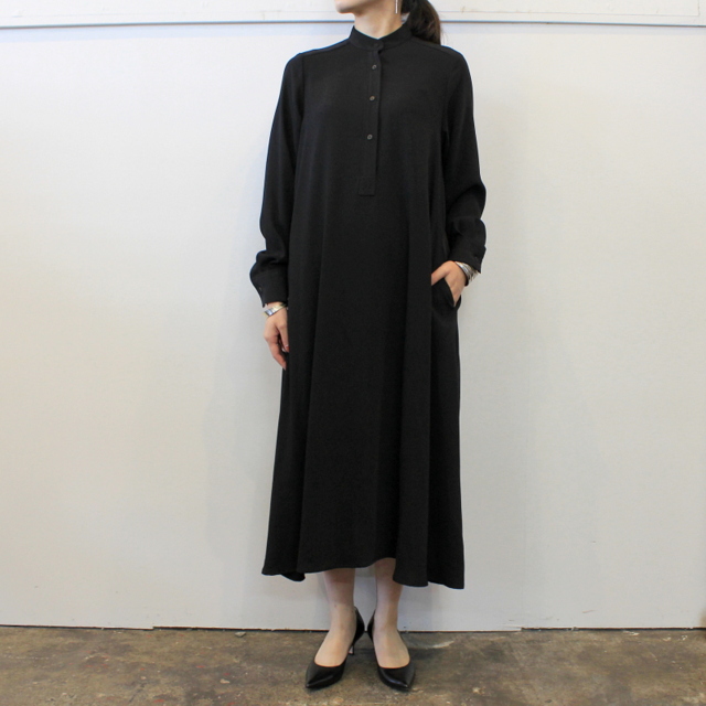 Graphpaper(グラフペーパー)【20 AW】Satin Band Collor Dress(2色展開)_GL203-60125B【K】(1)