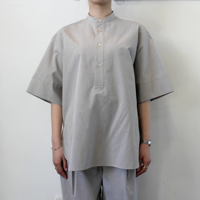 AURALEE(オーラリー)【21SS】WASHED FINX RIPSTOP CHAMBRAY HALF SLEEVED SHIRTS_A21SS06FL【K】(1)