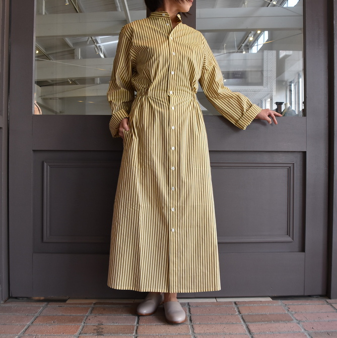CristaSeya(クリスタセヤ)/ GATHERED COTTON MAO SHIRT DRESS #01SA-ST(1)