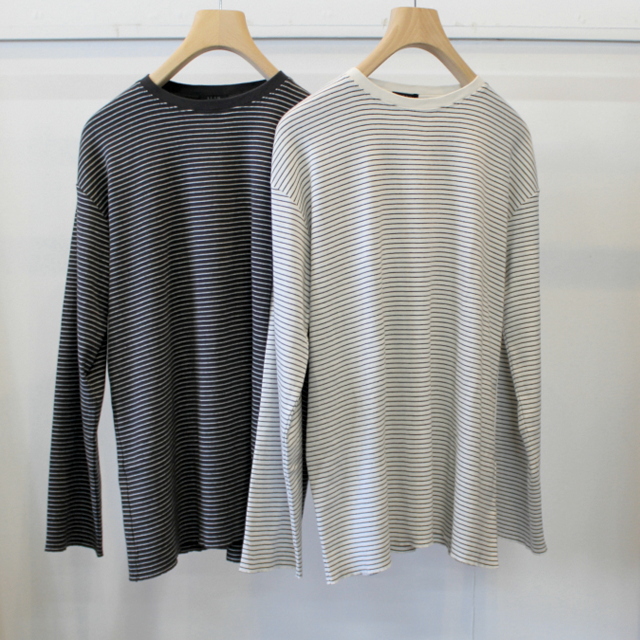 LENO&Co.(リノアンドコー) 【21SS】LONG SLEEVE BORDER T-SHIRT(2色展開)_H2101CS002【K】(1)