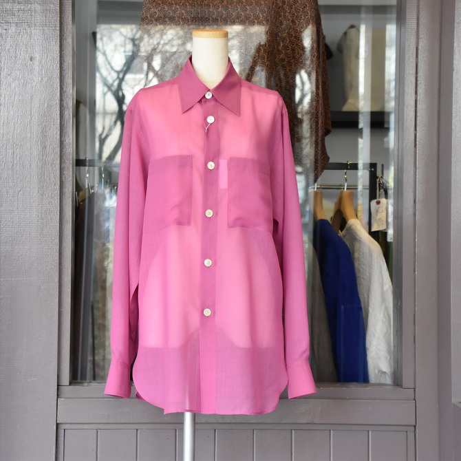 【40% off sale】AURALEE(オーラリー)【21SS】WOOL RECYCLE POLYESTER SHEER CLOTH SHIRT(3色展開)_A21SS01RM(1)