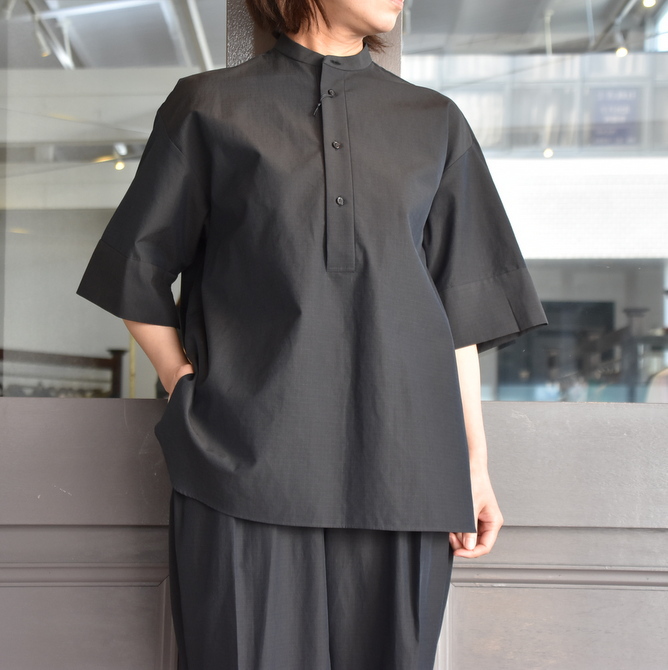 AURALEE(オーラリー) WASHED FINX RIPSTOP CHAMBRAY HALF SLEEVED SHIRTS #A21SS06FL(1)