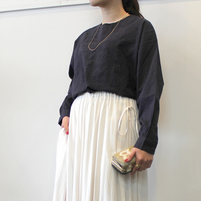 maison de soil(メゾンドソイル) BACK OPENING CREW SHIRT_NMDS19521【K】(1)