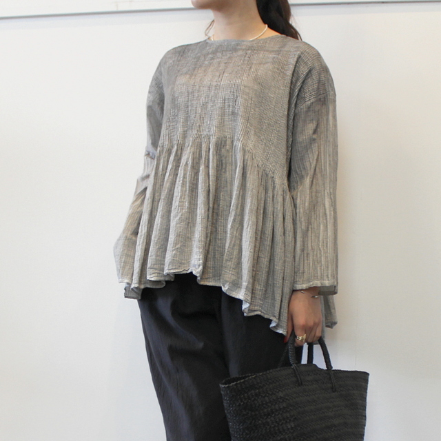 maison de soil(メゾンドソイル) MINI PINTUCK BLOUSE_NMDS21171【K】(1)