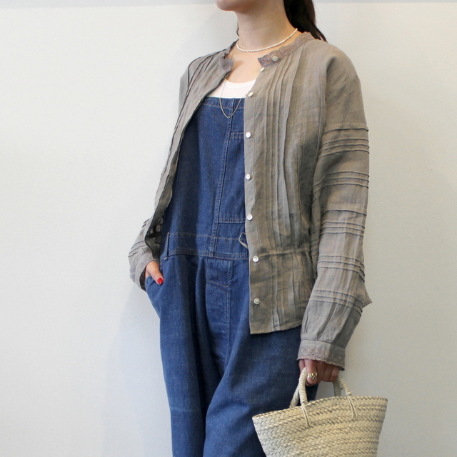 maison de soil(メゾンドソイル) LACE PINTUCK 2WAY SHIRT_NMDS21151【K】(1)