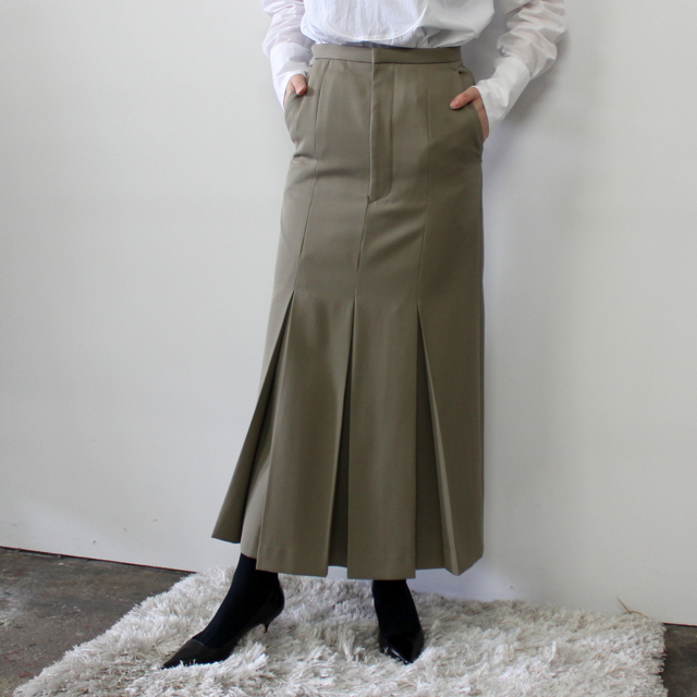 AURALEE(オーラリー) LIGHT WOOL MAX GABARDINE SKIRT_A21AS05MG【K】(1)