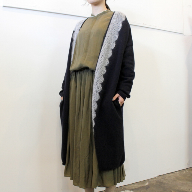 GASA*(ガサ) 雪を纏う レースロングカーディガン_13213-13305【K】(1)