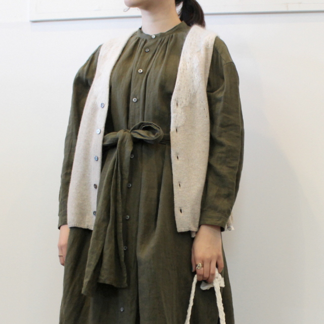 GASA*(ガサ) 雪を纏う レースニットベスト_13213-13406【K】(1)