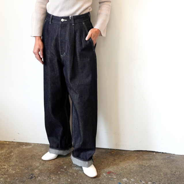 Graphpaper(ƒOƒ‰ƒtƒy[ƒp[)Selvage Denim Two Tuck Pants_GU233-40188RB(1)