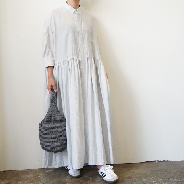 TOUJOURS(トゥジュー) RANDOM PLEATED HALF SLEEVE SHIRT DRESS #MM43RD04(1)