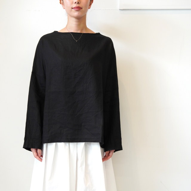 TRAVAIL MANUEL(トラバイユマニュアル) タイディリネンボートネックTブラウス #3010-51(1)