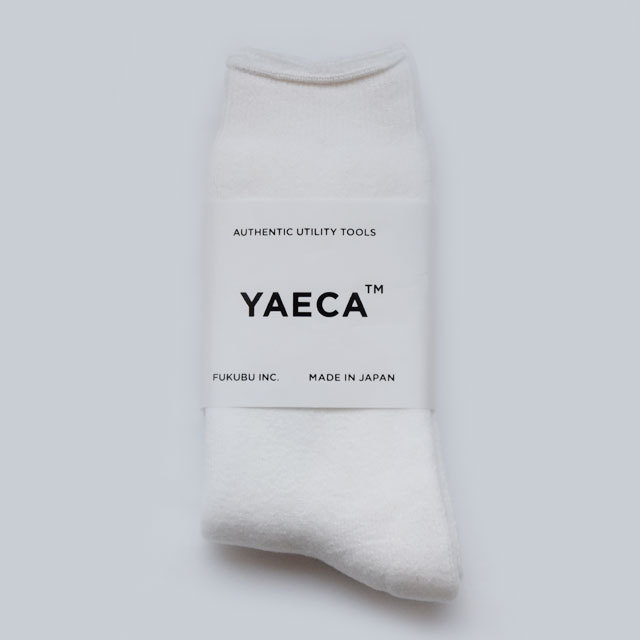 YAECA(ヤエカ) COTTON ソックス (WHITE / RED / NAVY)(2)