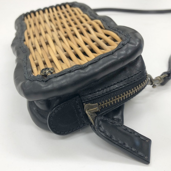 ebagos(エバゴス) カーフレザー籐付き長財布BLACK 38410【K】(2)
