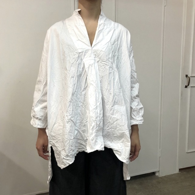 DANIELA GREGIS(ダニエラ グレジス) バンドカラーブラウス(WHITE)【K】(2)