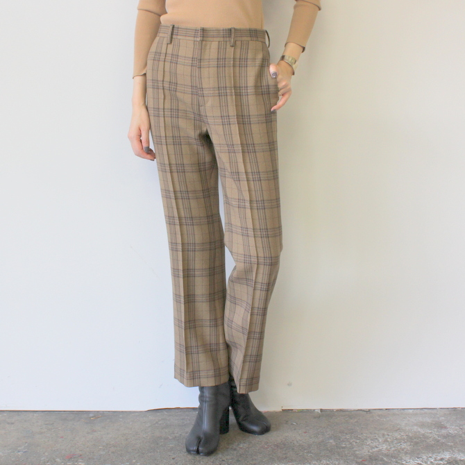 AURALEE(オーラリー) WOOL SERGE CHECK SLACKS_A9AP06SC【K】(2)