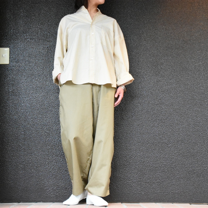 【30% off sale】CristaSeya(クリスタセヤ)/ STRIPED JAPANESE COTTON PYJAMA SHIRT #02DA-ST-Y(2)