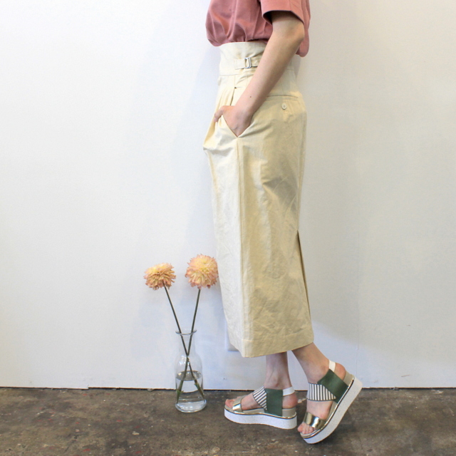 【30% off sale】YLÉVE(イレーヴ) 【20SS】C/L TWILL SKIRT(2色展開)_168-013008【K】(2)
