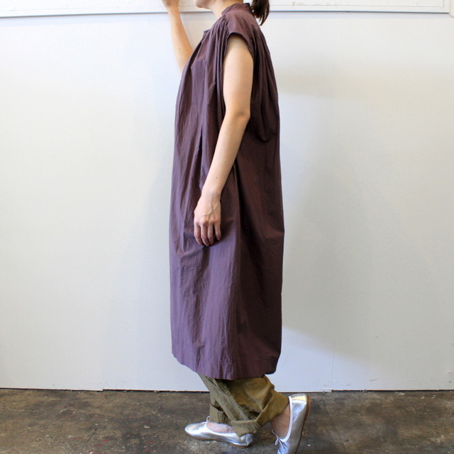 TOUJOURS(トゥジュー)【20SS】Pleated Sleeveless Shirt Dress_MM32ND03【K】(2)