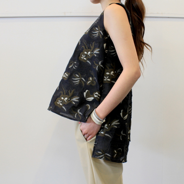 【30% off sale】YOKE(ヨーク)【20SS】BACK SLIT JACQUARD TOPS_YKL20SS0009BL-K【K】(2)