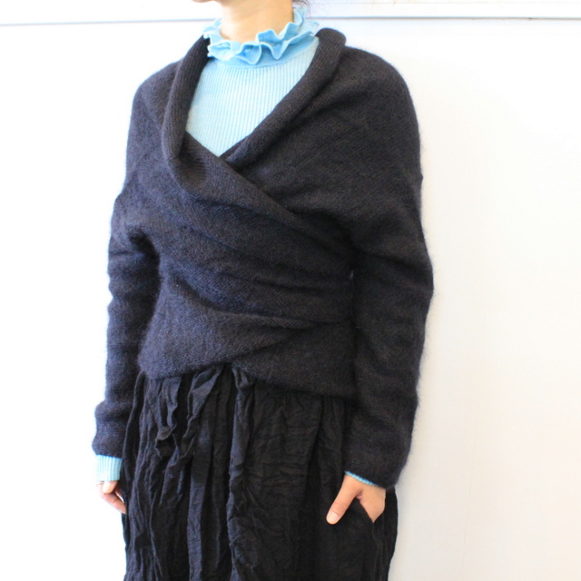 DANIELA GREGIS(ダニエラ グレジス) WRAP CARDIGAN_MI15-S321【K】(2)