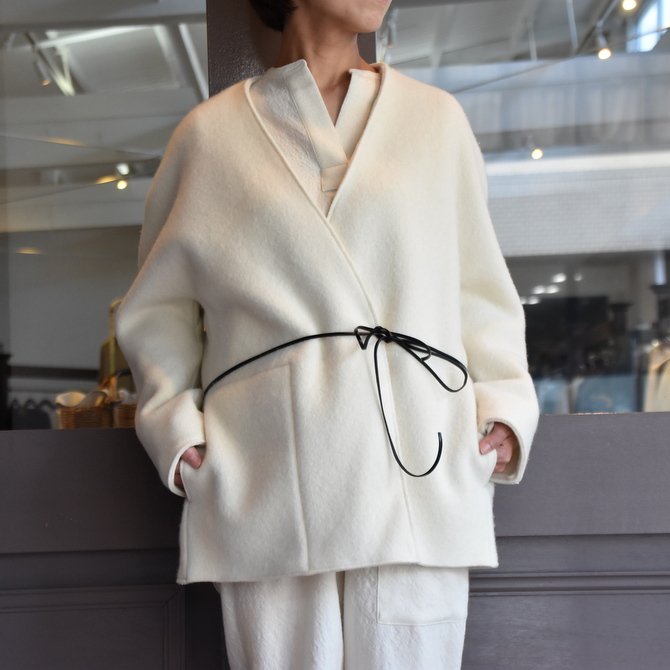 TENNE HANDCRAFTED MODERN(テン ハンドクラフテッドモダン) NO COLLAR KNIT JACKET (2色展開)#003JK(2)