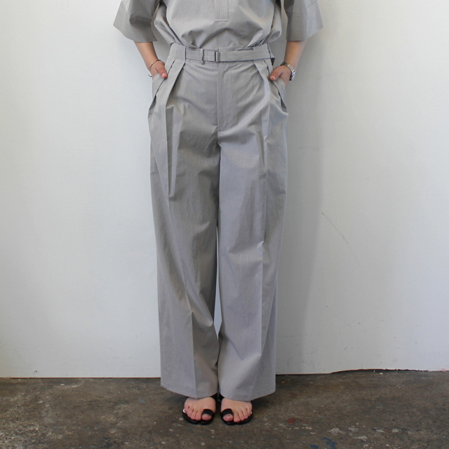 【40%OFF SALE】AURALEE(オーラリー)【21SS】WASHED FINX RIPSTOP CHAMBRAY BELTED PANTS_A21SP07FL【K】(2)