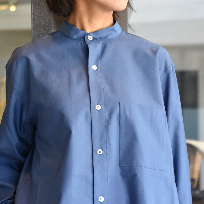 CristaSeya(クリスタセヤ)/ SILK AND COTTON MAO SHIRT #08DA-SC-BL(2)