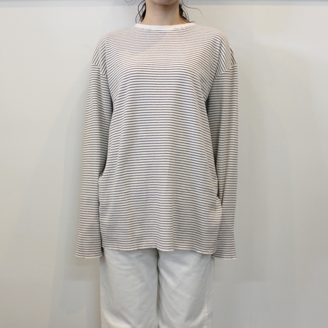 LENO&Co.(リノアンドコー) 【21SS】LONG SLEEVE BORDER T-SHIRT(2色展開)_H2101CS002【K】(2)