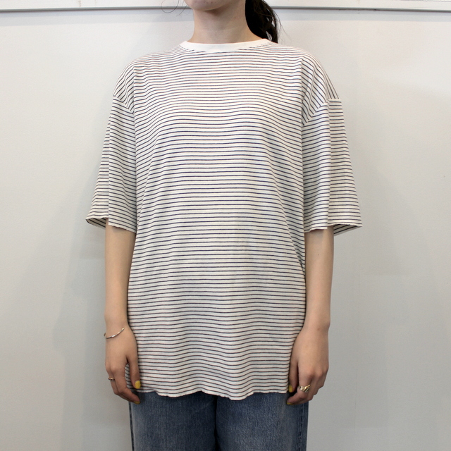 LENO&Co.(リノアンドコー) 【21SS】HALF SLEEVE BORDER T-SHIRT(2色展開)_H2101CS003【K】(2)