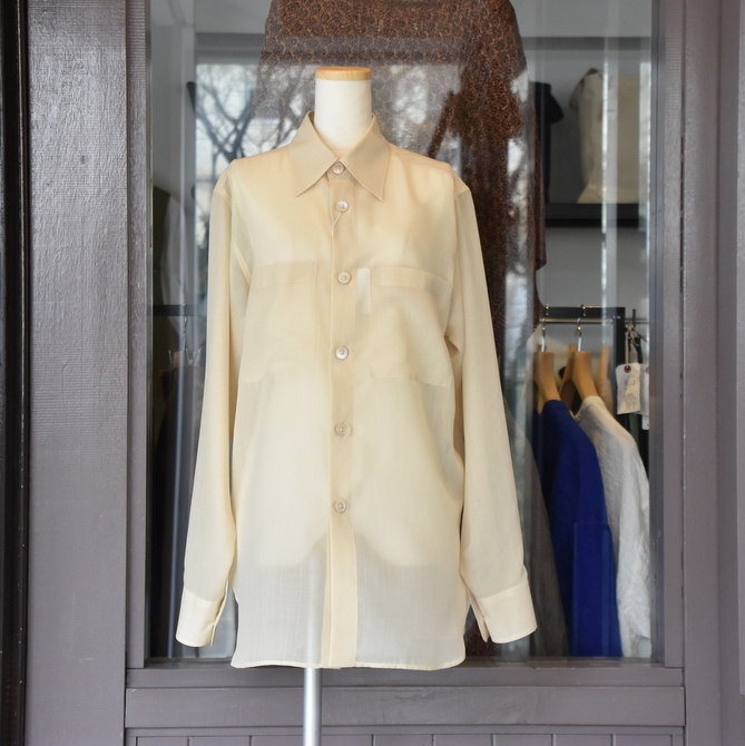 【40% off sale】AURALEE(オーラリー)【21SS】WOOL RECYCLE POLYESTER SHEER CLOTH SHIRT(3色展開)_A21SS01RM(2)