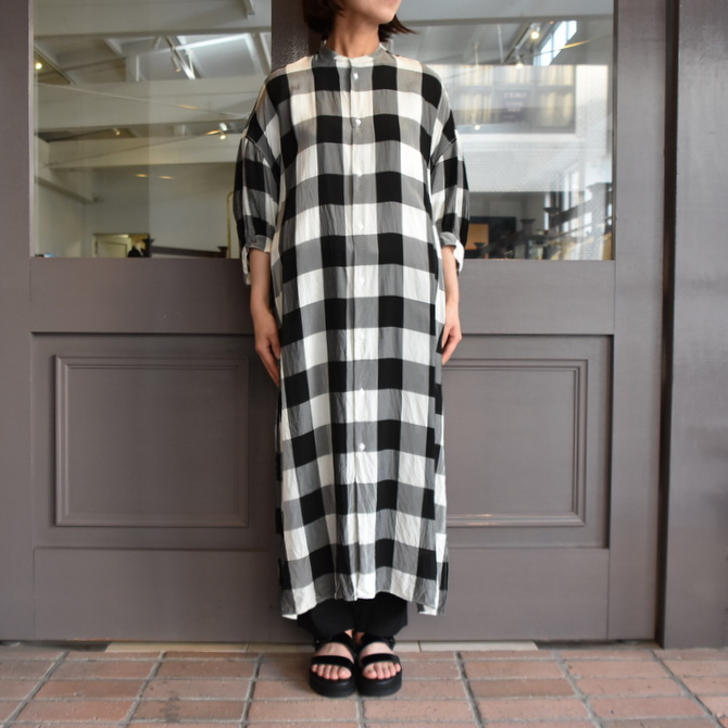 TOUJOURS(トゥジュー) Half Bishop Sleeve Shirt Dress #TM34HD01(2)