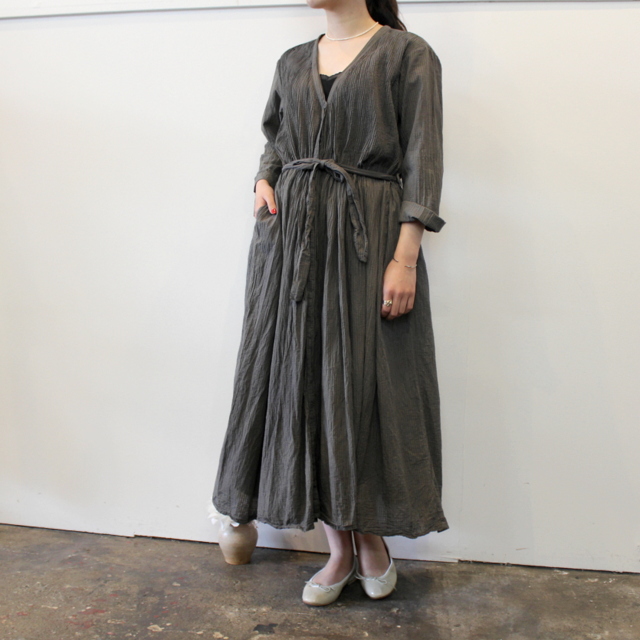 maison de soil(メゾンドソイル) MINI PINTUCK WRAP DRESS_NMDS21173【K】(2)