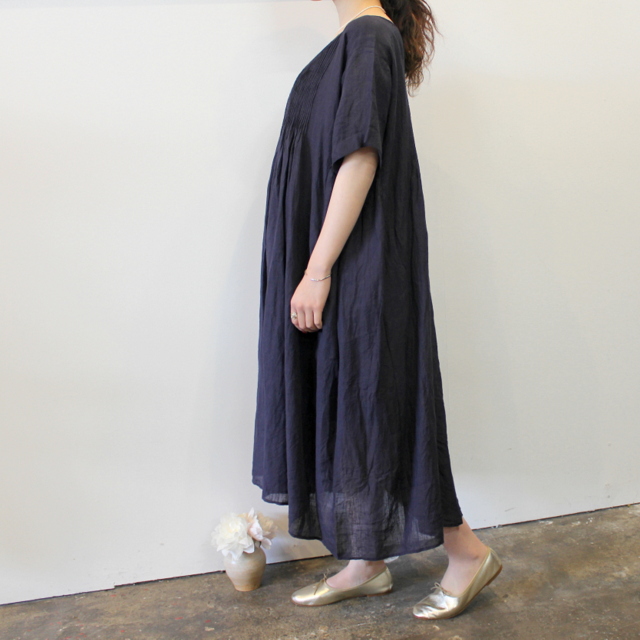 maison de soil(メゾンドソイル) MINI PINTUCK CREW-NECK S/S DRESS_NMDS21143【K】(2)