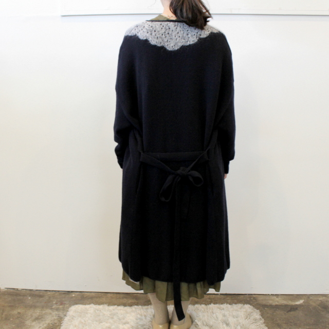 GASA*(ガサ) 雪を纏う レースロングカーディガン_13213-13305【K】(2)