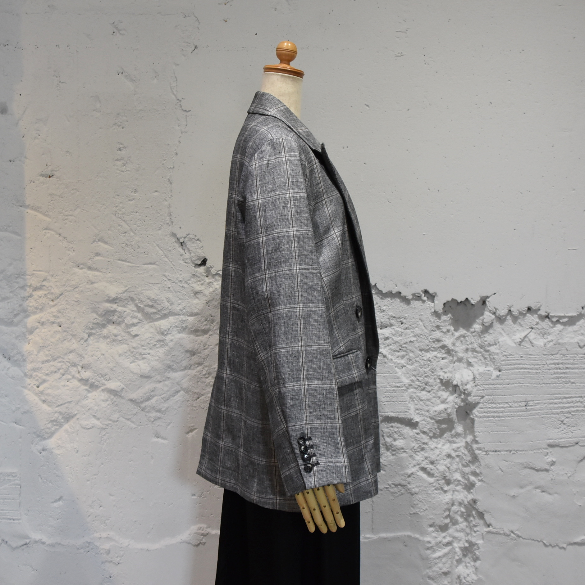 SACRA (TN) / LINEN COTTON PLAID JACKET(2)
