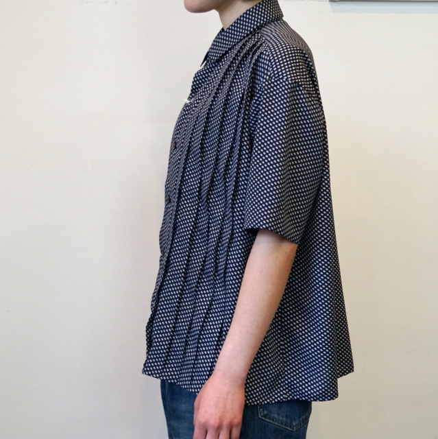 chimala(`}) RAYON/COTTON PRINT TUCK BLOUSE #CS35-S02B(2)