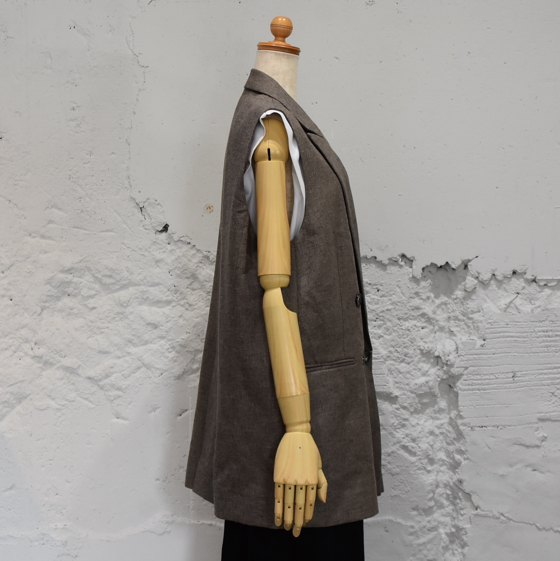 SACRA (TN) / LINEN COTTON CHAMBRAY GILET(2)