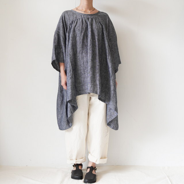 Worker's Nobility(ワーカーズ ノビリティ) VネックチュニックOP #PAINTERSHIRTS(2)