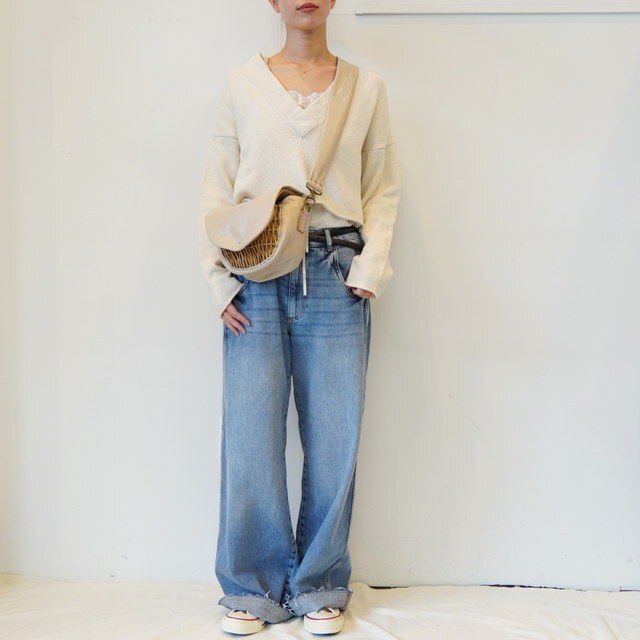 【30%OFF】NIDO(ニド) V-NECK CROP SWEATER #V-NECKSWEATER(2)