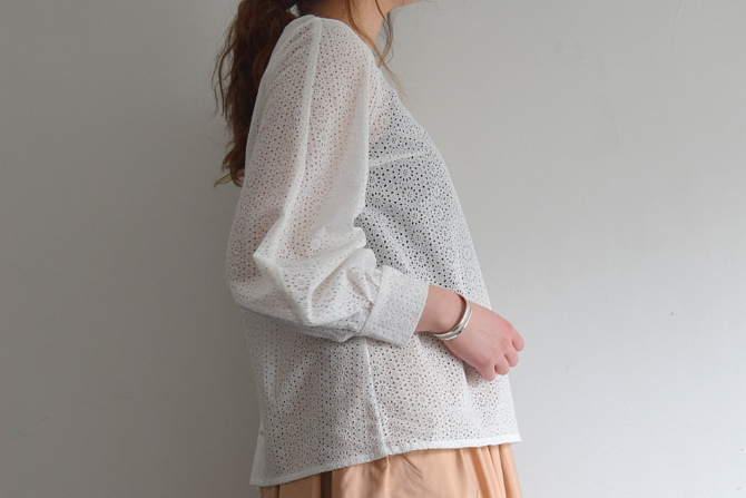 Bilitis dix-sept ans(ビリティス・ディセッタン) Cotton Lace Blouse(2色展開)(3)