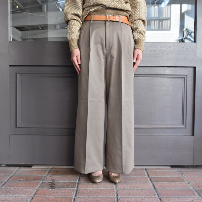 【40% off sale】AURALEE(オーラリー) WASHED FINX CHINO WIDE TUCK PANT #A9AP02CN【Z】(3)
