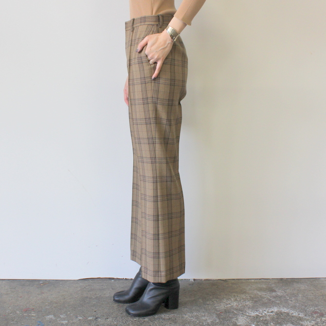 AURALEE(オーラリー) WOOL SERGE CHECK SLACKS_A9AP06SC【K】(3)