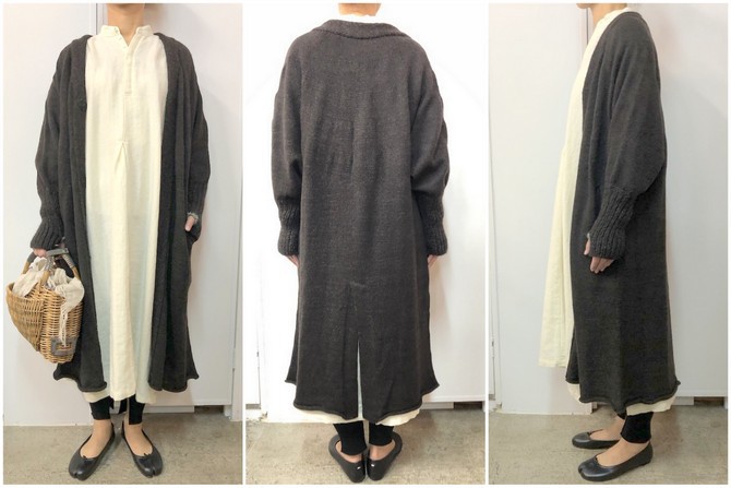 【30%OFF SALE】GASA*(ガサ) 窓辺の空気 ロングカーディガン(2色展開) 13193-16305【K】(3)
