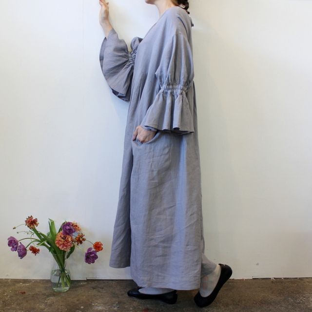 GASA*(ガサ) 【20SS】黒豆さん Gathered sleeves dress_11201-03111-B-F【K】(3)