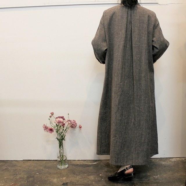 YAECA(ヤエカ)【20SS】ワークシャツドレス(BROWN)_99560【K】(3)