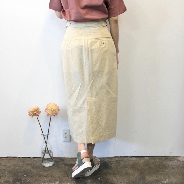 【30% off sale】YLÉVE(イレーヴ) 【20SS】C/L TWILL SKIRT(2色展開)_168-013008【K】(3)