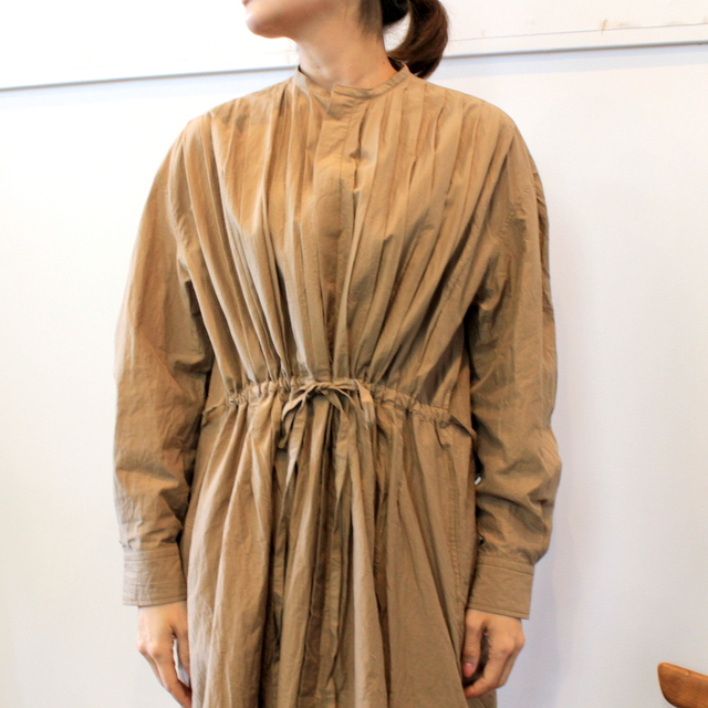 TOUJOURS(トゥジュー) 20SS Pin tuck string robe dress TM32FD01【K】(3)