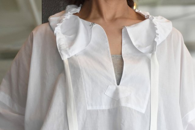 【30% off sale】YLÉVE(イレーヴ) 【2020】COTTON BLOUSE(2色展開) #168-0150050(3)