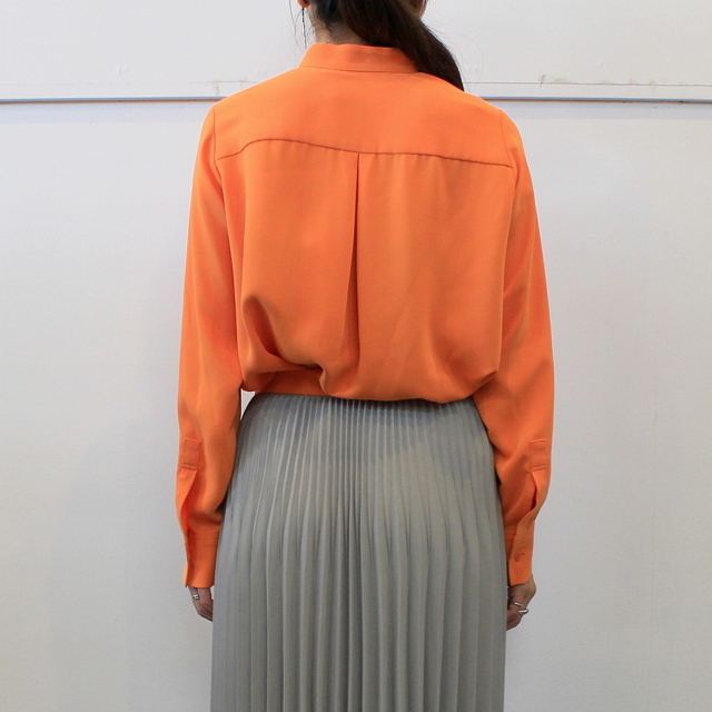 【30% off sale】(グラフペーパー)【20 AW】Satin Band Collar Blouse (ORANGE)_GL203-50034【K】(3)